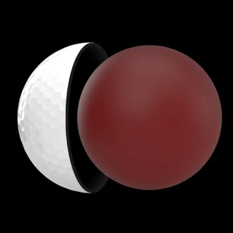 Two Piece Surlyn Practice / Range Golf Ball Angle 3