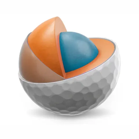 Ultra New Four Piece Cast Polyurethane Tournament Golf Ball Angle 2