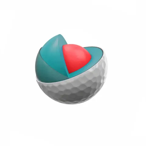 Ultra New Four Piece Cast Polyurethane Tournament Golf Ball Angle 3